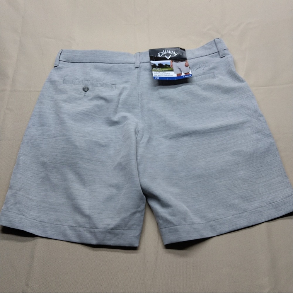 Callaway Men's Opti-Dri Golf Shorts Moisture Wicking Stretch Fabric Gray Size 36